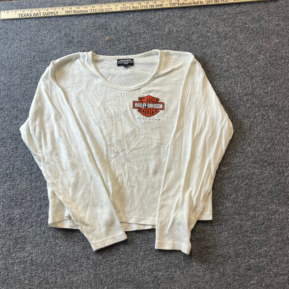 Harley-Davidson Long Sleeve Womens Size 2XL White Graphic Scoop Neck Louisville